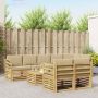 Lauko sofos komplektas 9 pcs Balta ir kreminė 59 x 59 x 37 cm