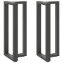 Baro stalo kojos, T formos, 2 vnt., antracito spalvos, 50x35x(100-101) cm, plienas