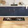 Virtuvės kilimas Juoda 150 x 45 cm Aksomas