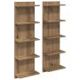 Sieninė lentyna 2 pcs Artisano ąžuolo 30 x 15 x 100 cm