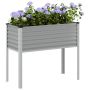 Sodo lovelis, pilkos spalvos, 100x45x90 cm, plienas