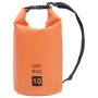 Vandeniui atsparus krepšys, oranžinės spalvos, PVC, 10l