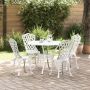 Sodo valgomojo komplektas 5 pcs Balta Aliuminis