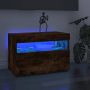TV spintelė su LED apšvietimu, dūminio ąžuolo, 60x35x40cm