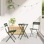 Sodo sulankstoma kėdė 2 pcs Žalia 42 x 46 x 82cm metalas