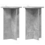 Augalų stovas 2 pcs Betono pilka Ø40 x 60 cm Apdirbta mediena