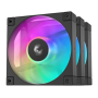 Deepcool | Performance 120mm Fan, 3-Pack | R-FD12-BKAPN3-G ARGB-3 IN 1
