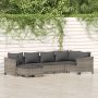 Sodo komplektas su pagalvėlėmis, 6 dalių, pilkas, poliratanas