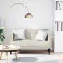 Dvivietė sofa, kreminės spalvos, 111 cm, aksominė