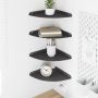 Plūduriuojanti lentyna su lentyna 4 pcs Juodas 24 x 24 x 2 cm