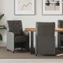Valgomojo Kėdės su Ratukais 2 pcs Juoda 58 x 67 x 97 cm