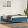Box Spring Lova be čiužinio Tamsiai mėlyna 160x220 cm aksomas