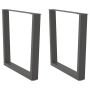 Valgomojo stalo kojos, V formos, 2 vnt., antracito spalvos, 80x(72-73,3) cm, plienas