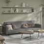 Dvivietė sofa-lova, pilkos spalvos, dirbtinė oda