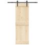 Stumdomų durų įrangos rinkinys, juodos sp., 152cm, plienas