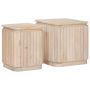 Rankų darbo šoniniai stalų rinkinys 2 pcs Balta 45 x 45 x 45 cm