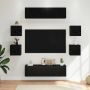 TV spintelių komplektas 8 pcs 120 x 30 x 30 cm Juodojo ąžuolo