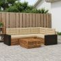 Lauko sofos komplektas 5 pcs Natūralus ir bežinis