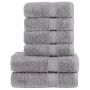 Rankšluosčių rinkinys SOLUND, 6vnt., pilki, 600g/m²
