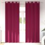 Užuolaidos su žiedais, blokuojančios šviesą 2 pcs Vyno raudona
