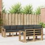 Lauko sofos komplektas 8 pcs Balta ir antracito Poliesteris