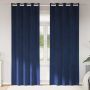 Užtemdymo užuolaidos 2 pcs Tamsiai mėlyna 140 x 225 cm Aksomas
