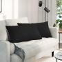 Sofa Pagalvės 2 pcs Juoda 80 x 40 cm audinys