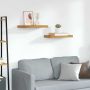 Sieninė lentyna 2 pcs Ruda 50 x 23 x 4 cm Apdirbta mediena