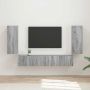 TV sieninio kabineto komplektas 4 pcs Pilkas Sonoma