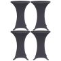 Staltiesės, 4vnt., antracito sp., 70 cm, įtempiamos (2x131429)
