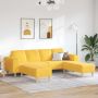 Sofa Šviesi geltona 250 x 188 x 76 cm Kordūrinis audinys