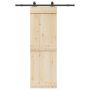 Stumdomų durų įrangos rinkinys, juodos sp., 152,5cm, plienas