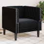 Chesterfield krėslas, juodos spalvos, aksomas