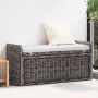 Laikymo suolas su pagalve Juoda plauna 110 x 40 x 50 cm Ratanas