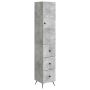 Spintelė 2 pcs Betono pilka 34,5 x 34,5 x 90 cm