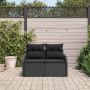 Sodo sofa Juoda 121 x 62 x 69cm poliratanas