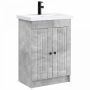 Vonios baldų rinkinys Betono pilka 56 x 37,5 x 81 cm