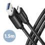 AXAGON | Data and charging USB 3.2 Gen1 cable, 1.5 m | BUCM3-AM15AB | USB Type C - USB Type A
