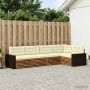 Lauko sofos komplektas 5 pcs Natūralus ir grietinėlė
