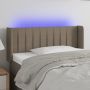 Galvūgalis su LED, taupe spalvos, 83x16x78/88cm, audinys