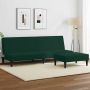 Dvivietė sofa-lova su pakoja, tamsiai žalios spalvos, aksomas