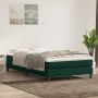 Box Spring Lova be čiužinio Tamsiai žalia 120x220 cm aksomas