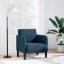 Sofa-kėdė su porankiais, mėlyna, 54 cm, aksomas