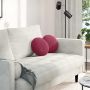 Sėdynių pagalvėlės 2 pcs Vyno raudona Ø 40 x 13 cm Aksomas
