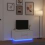 TV spintelė su LED lemputėmis, balta, 100x41x50 cm