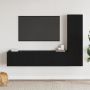 TV spintelių komplektas 4 pcs Juodas ąžuolas