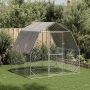 Vištienos bėgimas su stogu, 2,5x2x2,25m, galvanizuotas plienas