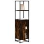 Highboard Rūkytas ąžuolas 35,5x35x139 cm Mediena ir metalas