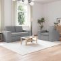 Sofa 2 pcs Šviesiai pilka 182 x 80 x 82 cm audinys