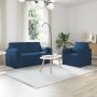 Sofa 2 pcs Mėlyna 158 x 78 x 80 cm audinys